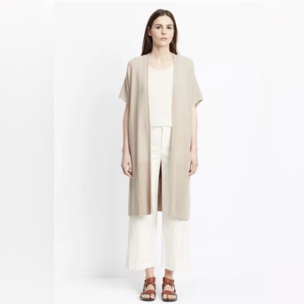 BNWT - Vince Wool-Cashmere Blend Cardigan in Light Beige size Large